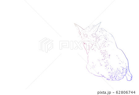 写実的な動物イラスト 虹色の牡鹿が毛づくろいをする姿のイラスト素材
