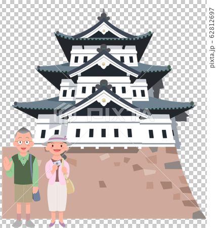 Hirosaki Castle and Senior Couple Travelers Hirosaki Castle and Senior Couple Travelers 62812697