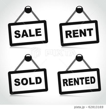 House Rent And Sale Signsのイラスト素材