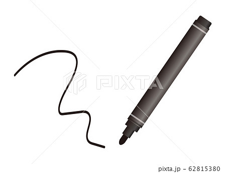 黒いペンのイラスト素材