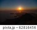 Sunset from the summit of Mount Babadag above the islands surrounding Olu Deniz in Turkey 62816456