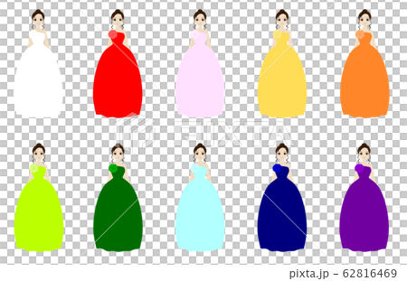 穿著來自 Bellline 的彩色婚紗的女性 穿著來自 Bellline 的彩色婚紗的女性 62816469