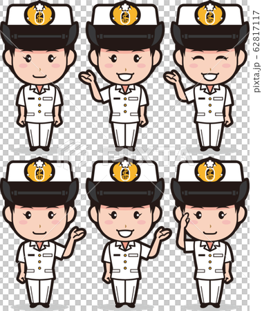 ミニミニ海上自衛隊w07のイラスト素材