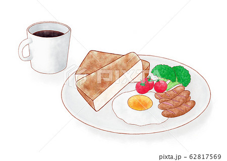 朝食 のイラスト素材