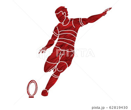Rugby player action cartoon sport graphic vector. Rugby player action cartoon sport graphic vector. 62819430