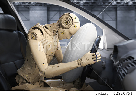 crash tesh dummy in car 62820751