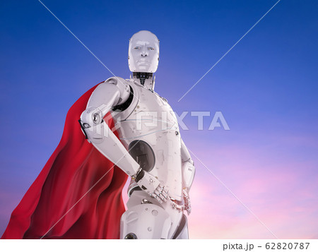 heroine cyborg with red cloak 62820787