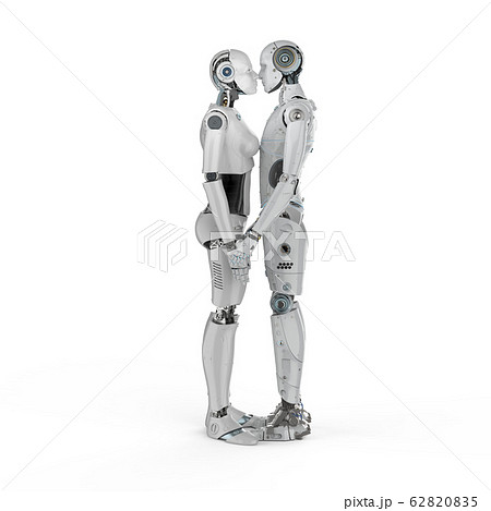 couple cyborg kiss 62820835