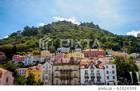Beautiful view of the mountain and the castle of the Moors 62824309
