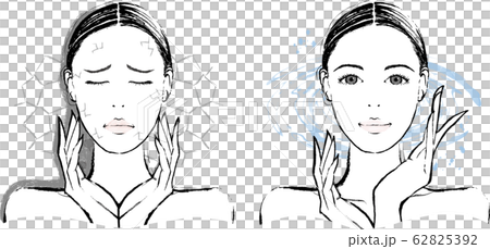 女性乾性皮膚前後 62825392