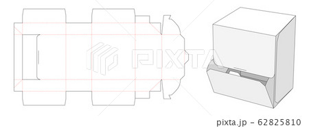 Candy packaging box die cut template design 62825810