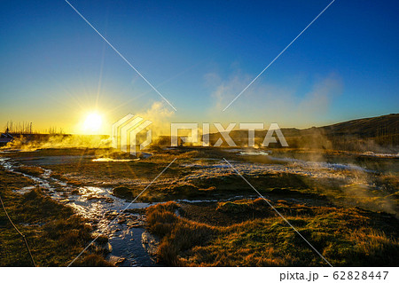 アイスランド　グドルフォスの滝 62828447