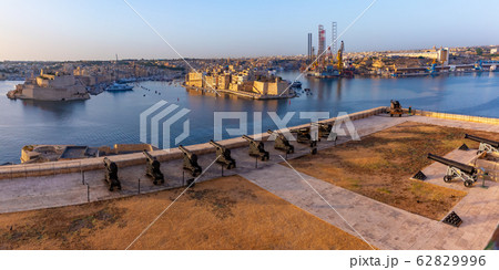 Upper Barrakka Gardens in Valletta, Malta. Upper Barrakka Gardens in Valletta, Malta. 62829996
