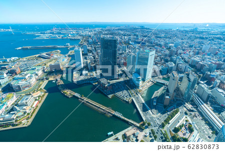 日本の横浜都市景観 横浜港を望む=2020年2月9日 日本の横浜都市景観 横浜港を望む=2020年2月9日 62830873