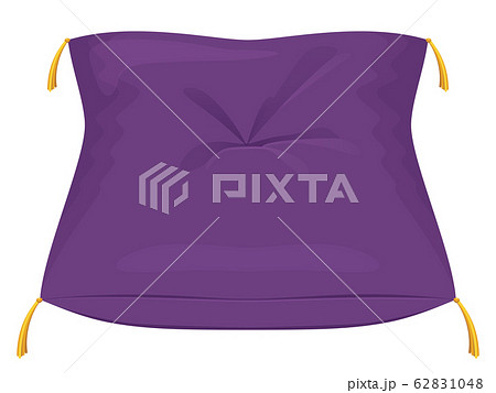 紫の座布団イラストのイラスト素材