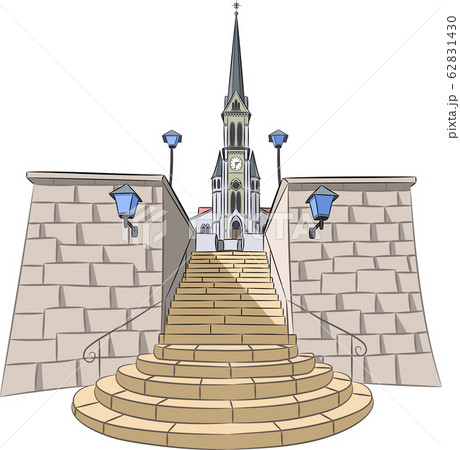Facade of a beautiful catholic church. Facade of a beautiful catholic church. 62831430