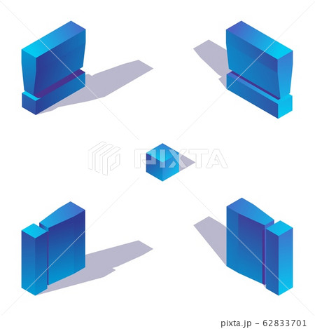 Isometric exclamation mark in various Isometric exclamation mark in various 62833701