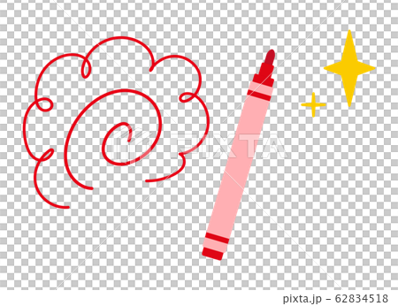 はなまると赤ペンのイラスト素材
