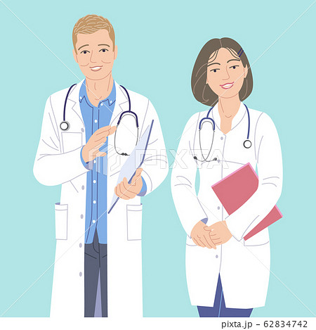 Two Doctors Male and Female Characters. 62834742