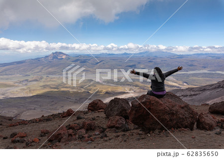 View from Cotopaxi volvcano during trekking trail. 62835650