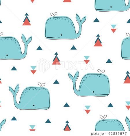 seamless pattern with whales in scandinavian style seamless pattern with whales in scandinavian style 62835677