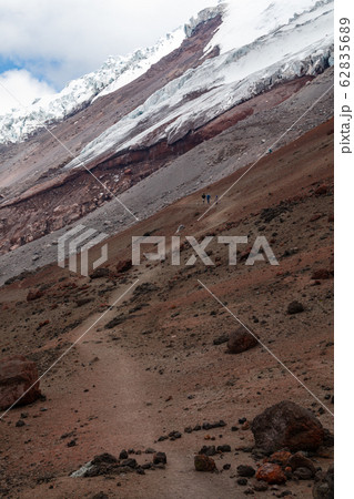 View from Cotopaxi volvcano during trekking trail. 62835689