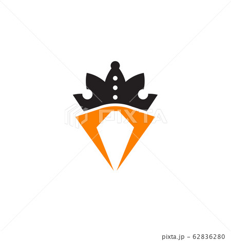 Diamond with crown logo design vector template 62836280