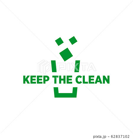 Environment campaign with trash bin icon logo 62837102