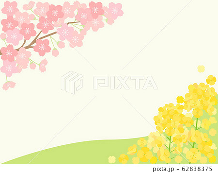春素材26 桜 菜の花のイラスト素材 6275