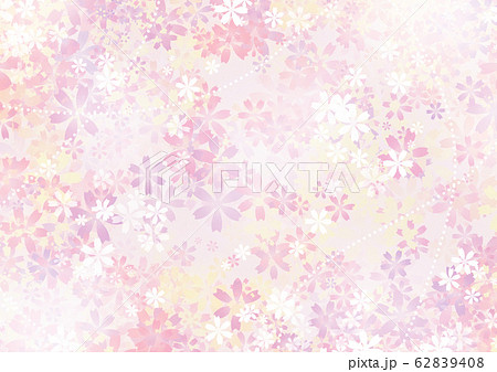 ピンクのお花の壁紙のイラスト素材