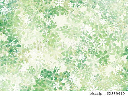 緑のお花の壁紙のイラスト素材