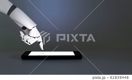 The hand robot technology that touches the smartphone 62839448