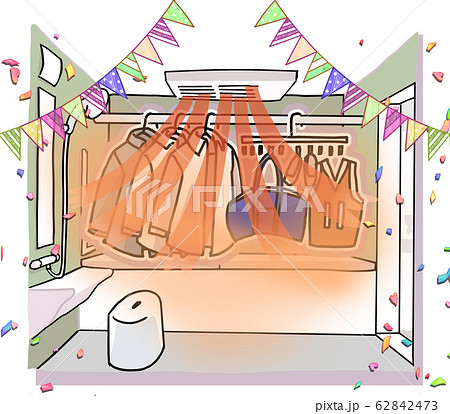 天井に換気乾燥暖房機がついているお風呂！ 62842473