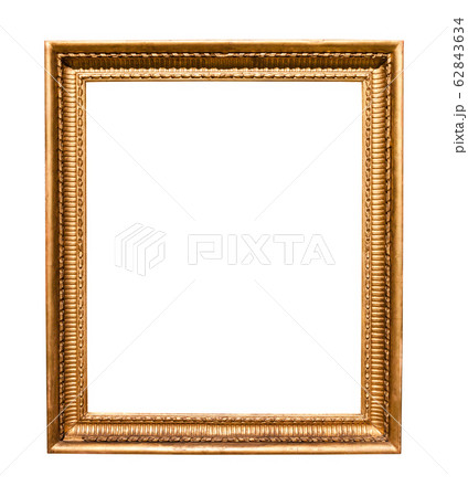 vertical vintage wooden painting frame isolated vertical vintage wooden painting frame isolated 62843634