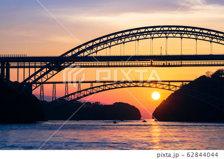 西海橋の夜明け 西海橋の夜明け 62844044