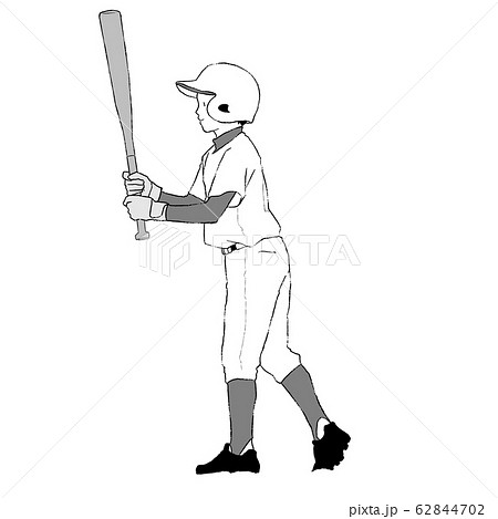 少年野球 バッターのイラスト素材