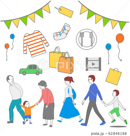 家族　ショッピングセンター　イベント　フェアー　お出かけ 62846198