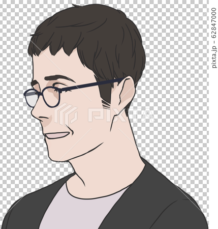 イケオジ成人男性のイラスト素材