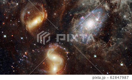 Bursting galaxy. Abstract space. Elements of this 62847987