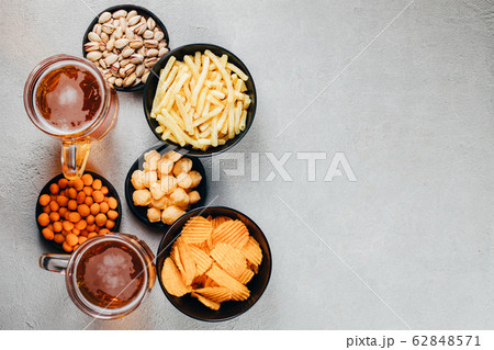 beer and snacks set. pub, restaurant, bar food beer and snacks set. pub, restaurant, bar food 62848571