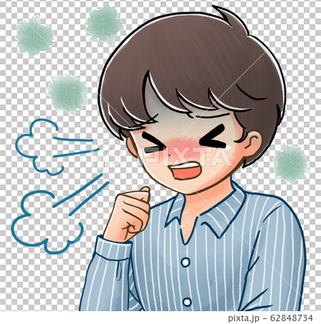 Coughing boy 2 - Stock Illustration [62848734] - PIXTA