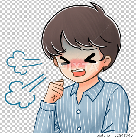 Coughing boy 1 - Stock Illustration [62848740] - PIXTA