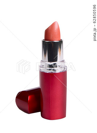 Tube of red lipstick 62850596