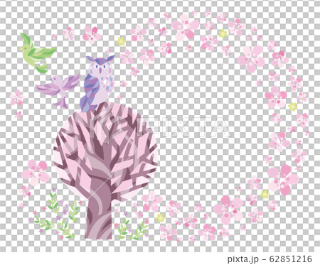 春 桜 動物 フレーム 春 桜 動物 フレーム 62851216