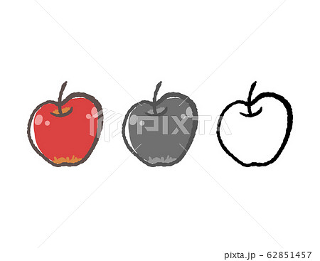 手書き風 りんご ベクターのイラスト素材 62851457 Pixta