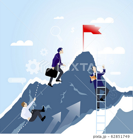 Teamwork concep. Businessmen together rise on Teamwork concep. Businessmen together rise on 62851749