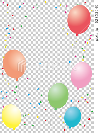 Background Illustration Of Balloons And Confetti Stock Illustration