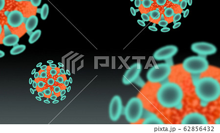 ウイルス 感染症 浮遊菌 背景素材 62856432