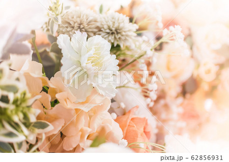 Artificial flowers decoration background in vintage classic tone 62856931