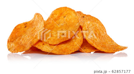 Heap of corn chips isolated on white Heap of corn chips isolated on white 62857177